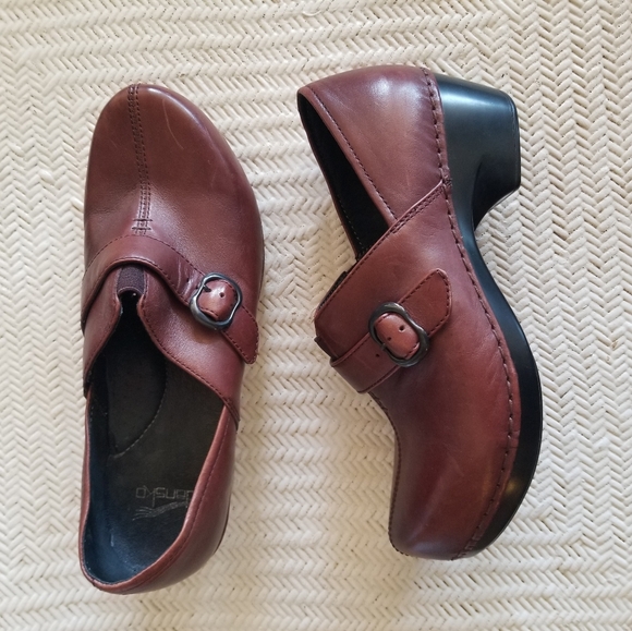 Brown Leather Dansko Mary Jane Clogs - Picture 16 of 16